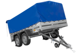 Zweiachsanhänger 264×150 UNITRAILER GARDEN 265/2 KIPP mit H-800 Rahmen und blauer Plane-Neu