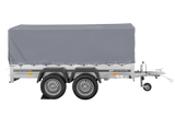 Zweiachsanhänger 264×150 UNITRAILER GARDEN 265/2 KIPP mit H-800 Rahmen und grauer Plane-Neu