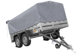 Zweiachsanhänger 264×150 UNITRAILER GARDEN 265/2 KIPP mit H-800 Rahmen und grauer Plane-Neu