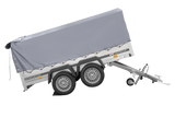 Zweiachsanhänger 264×150 UNITRAILER GARDEN 265/2 KIPP mit H-800 Rahmen und grauer Plane-Neu