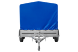 Zweiachsanhänger 264×150 UNITRAILER GARDEN 265/2 KIPP mit Rahmen H-1100 und blauer Plane-Neu